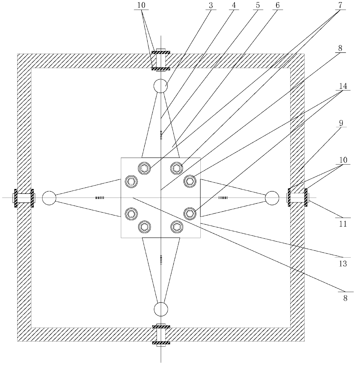 A high-temperature-resistant dual-axis fiber grating vibration sensor