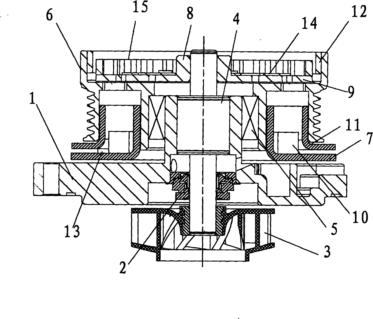 Electronic cooling water pump of variable-flow engine