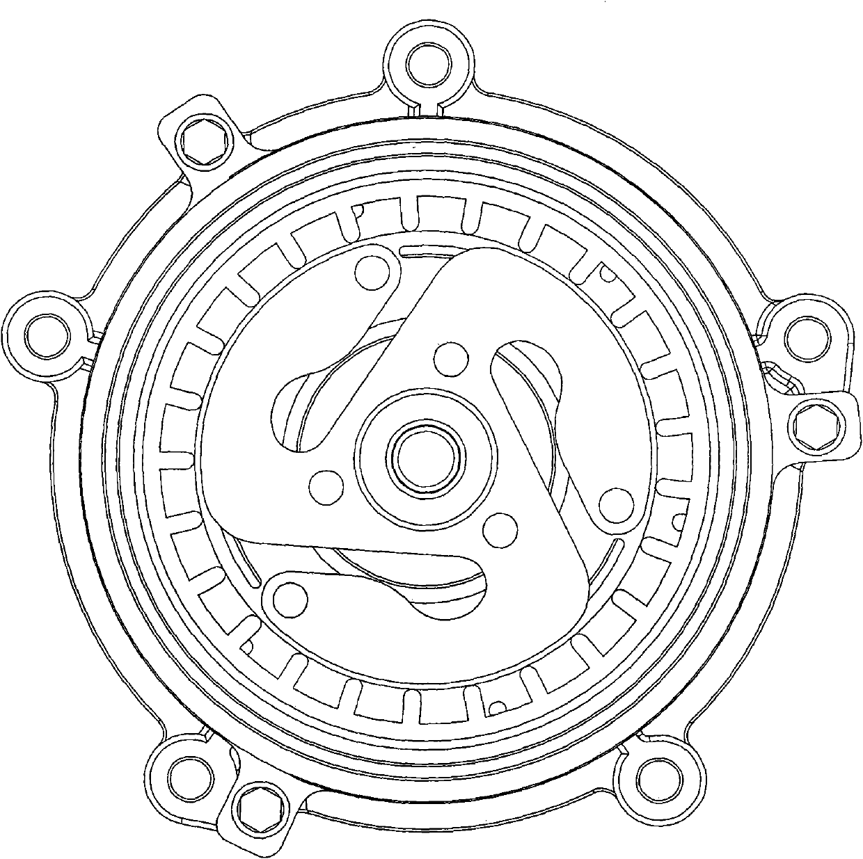 Electronic cooling water pump of variable-flow engine