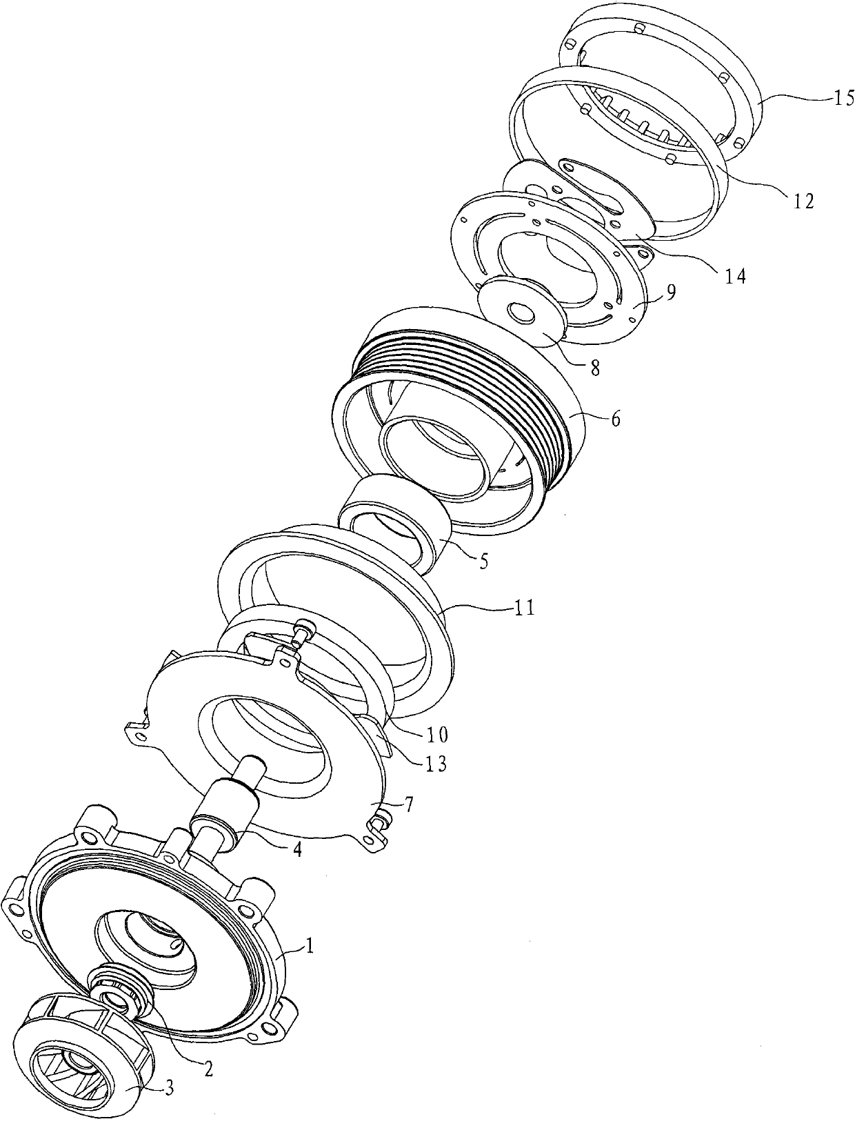 Electronic cooling water pump of variable-flow engine