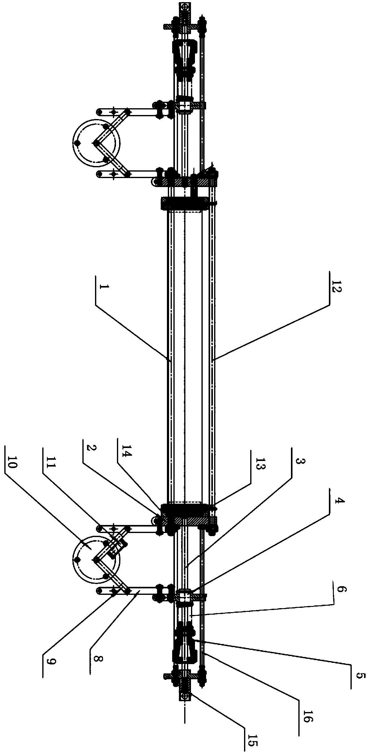 Inertial navigation positioning measurement full-energy gear train system