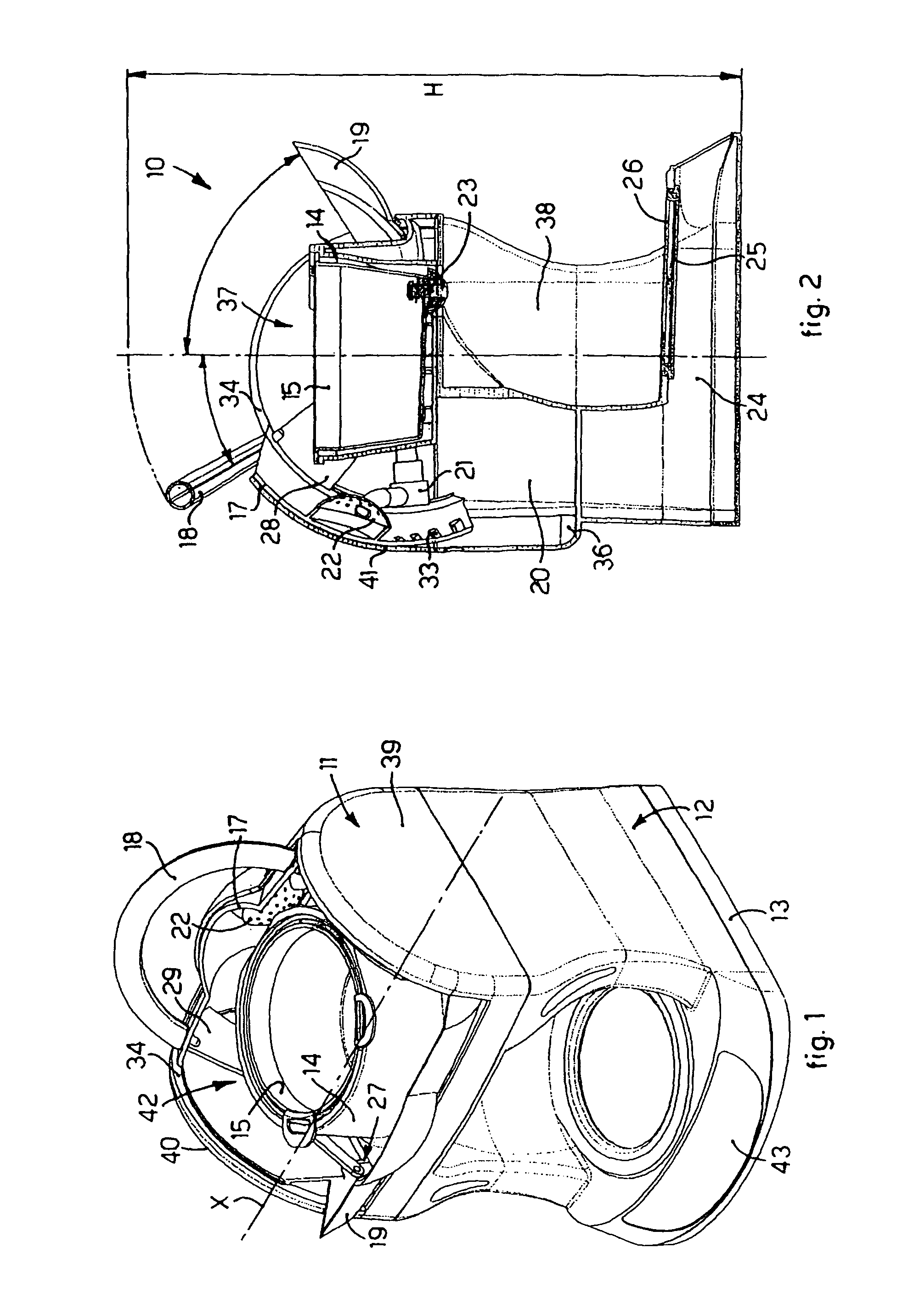 Machine for filtered coffee with shutter opening