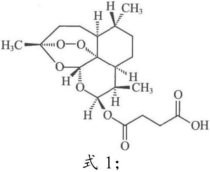 Artesunate derivative and preparation method and application thereof