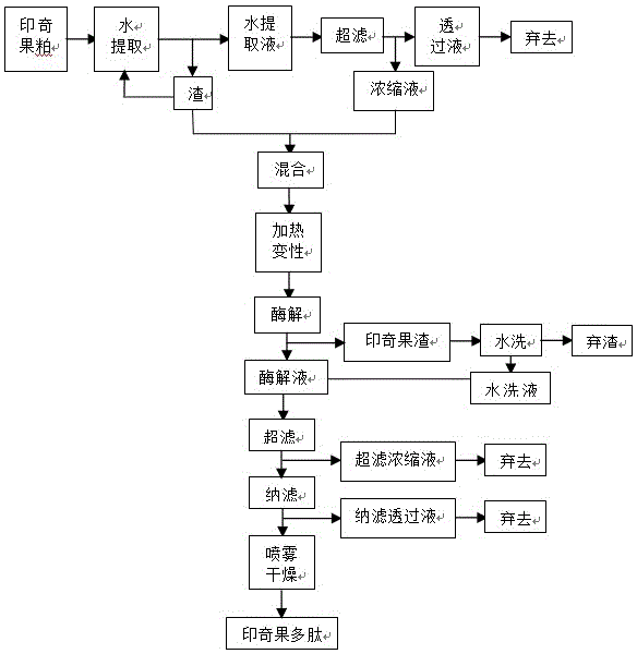 Production method of Sacha inchi polypeptide