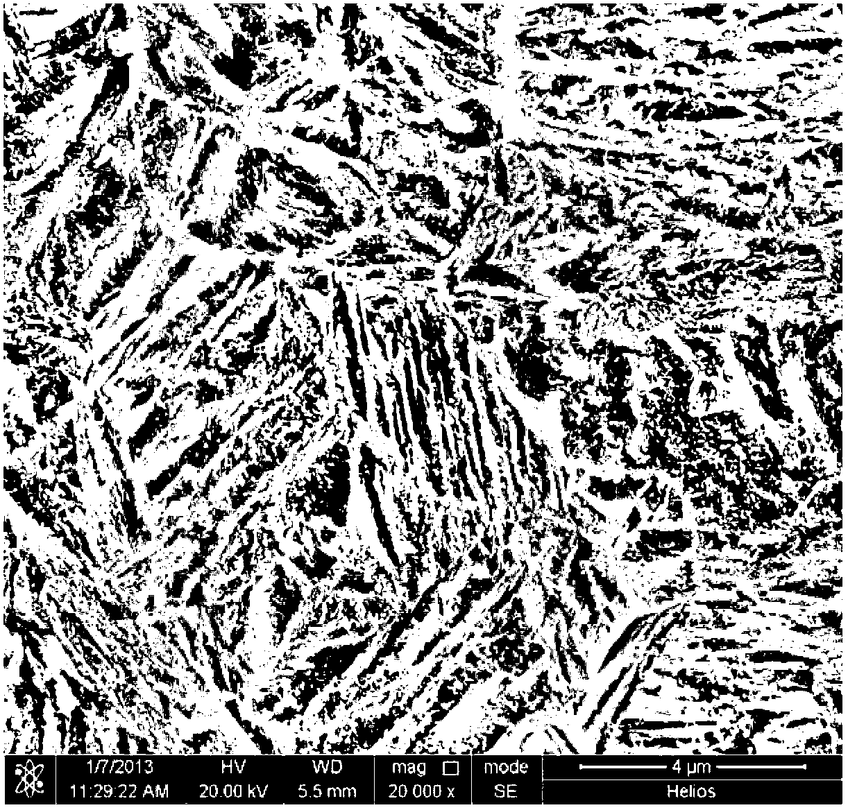 Strengthening and toughening heat treatment method of medium carbon manganese-vanadium low alloy steel