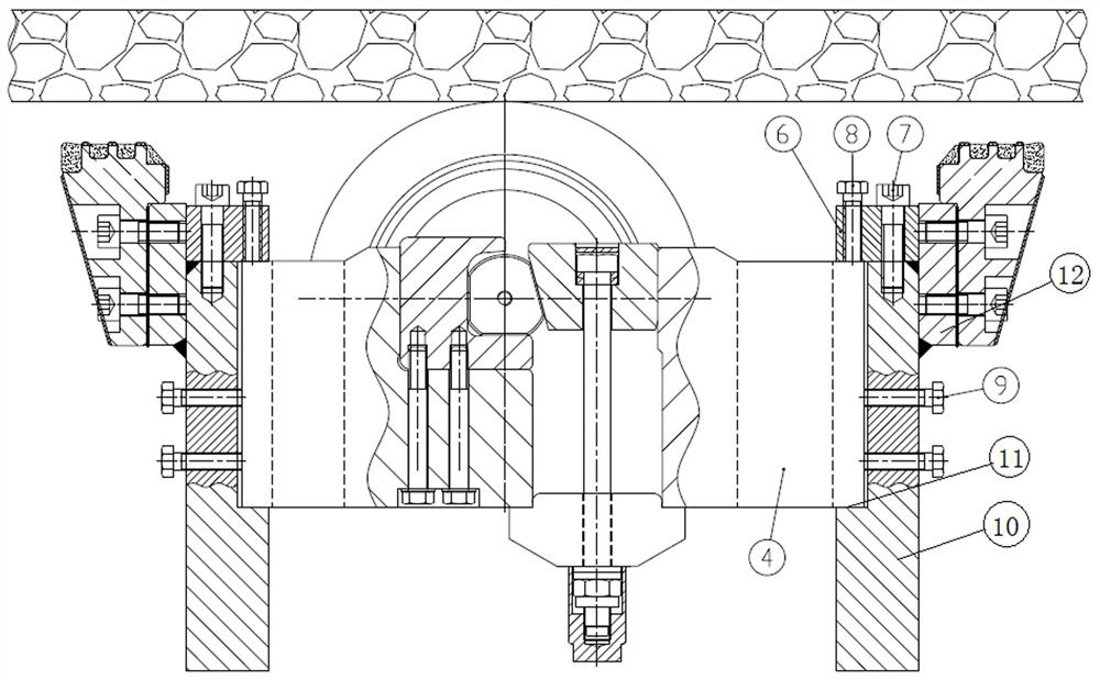 A shield machine cutterhead with variable cutter spacing