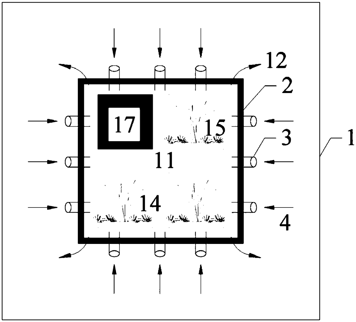 Air-floating type suspension filler in-situ water purifying device and water purifying method