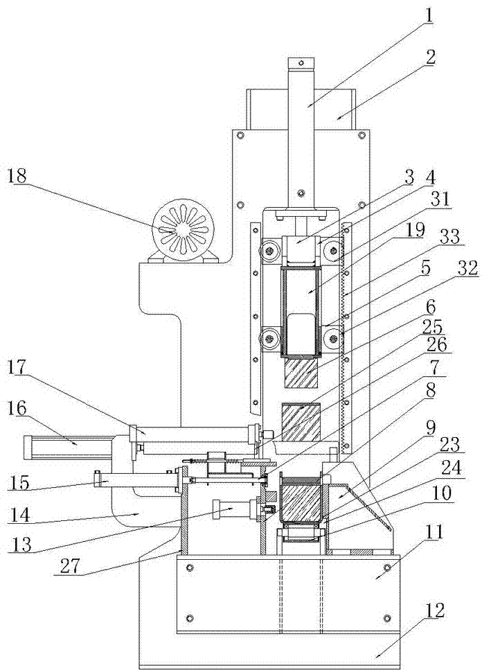 High-efficiency energy-saving reconstituted bamboo square stock automatic stripping machine and stripping method thereof