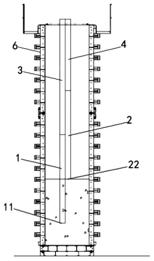 Concrete pouring method for prefabricated stand column