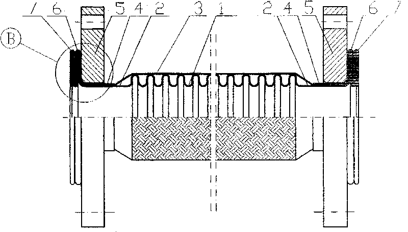 Integral loop metal flexible pipe and assembling method thereof