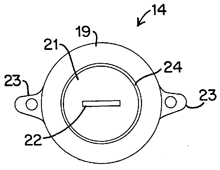 Retainer for blank of split cap