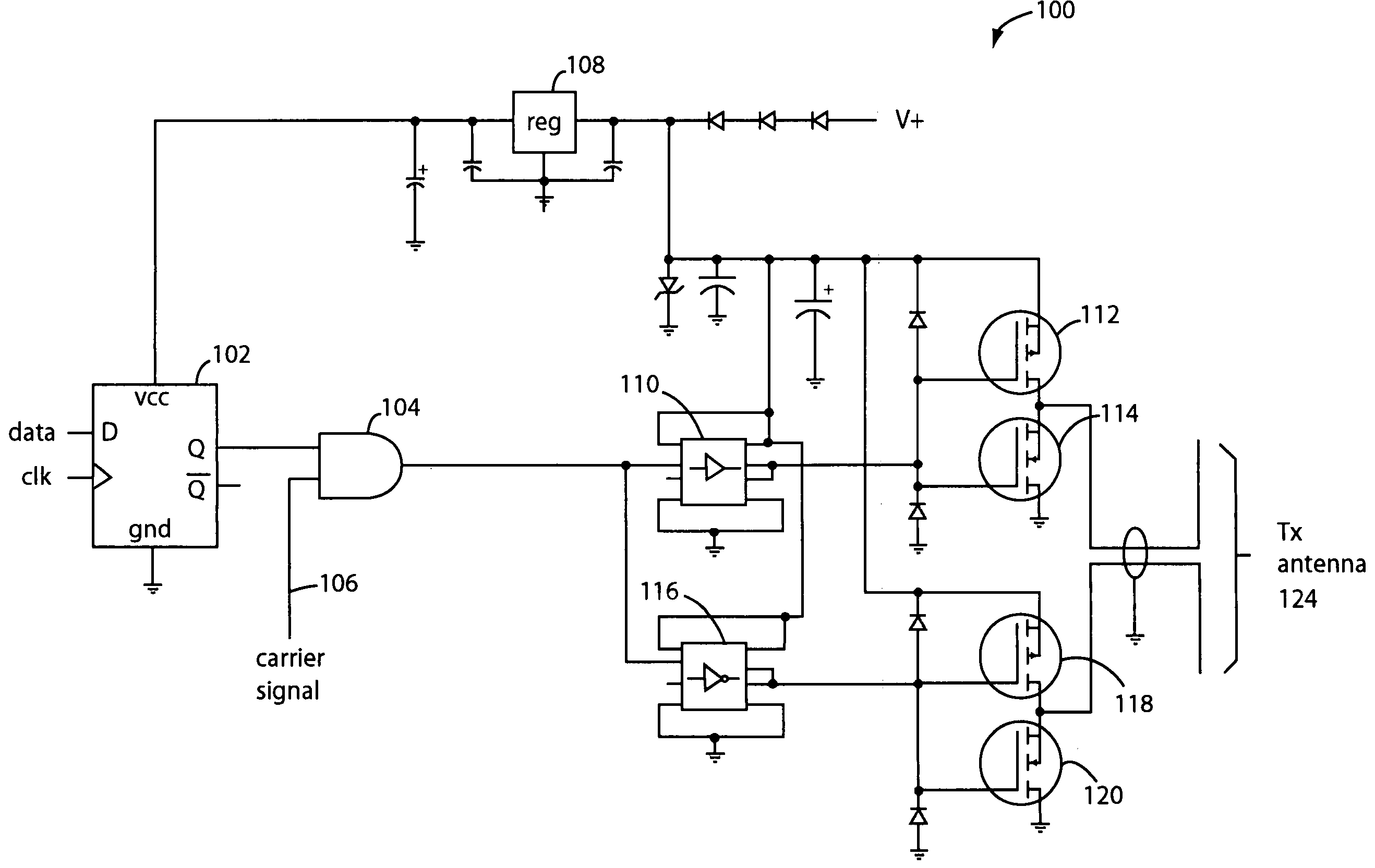 Class-L power-output amplifier