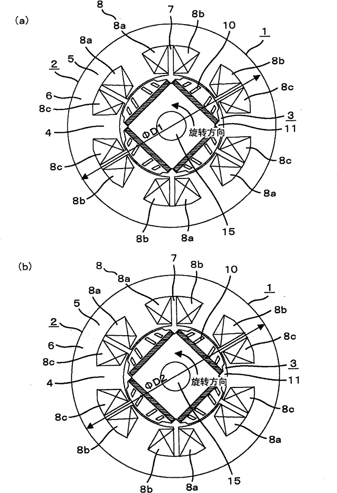 Permanent magnet rotary motor and compressor using the same