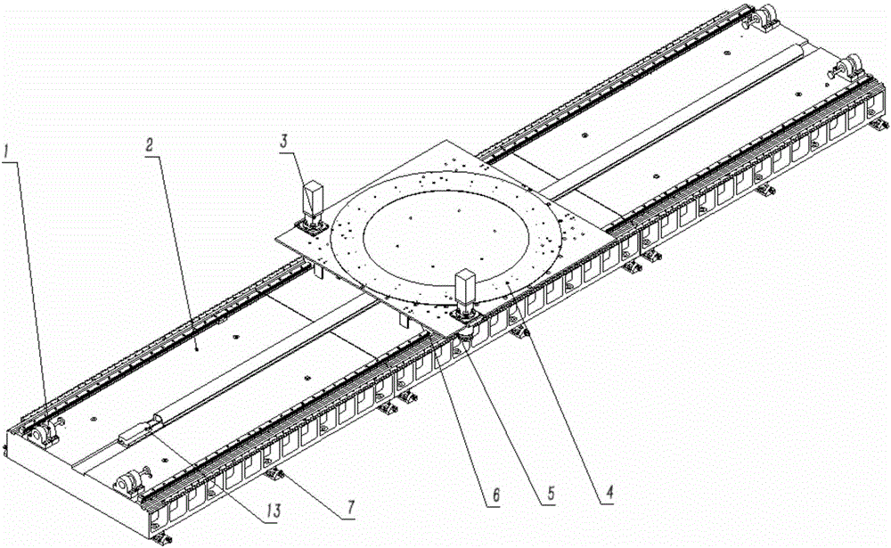 Long-stroke large-load dual-drive horizontal linear motion platform