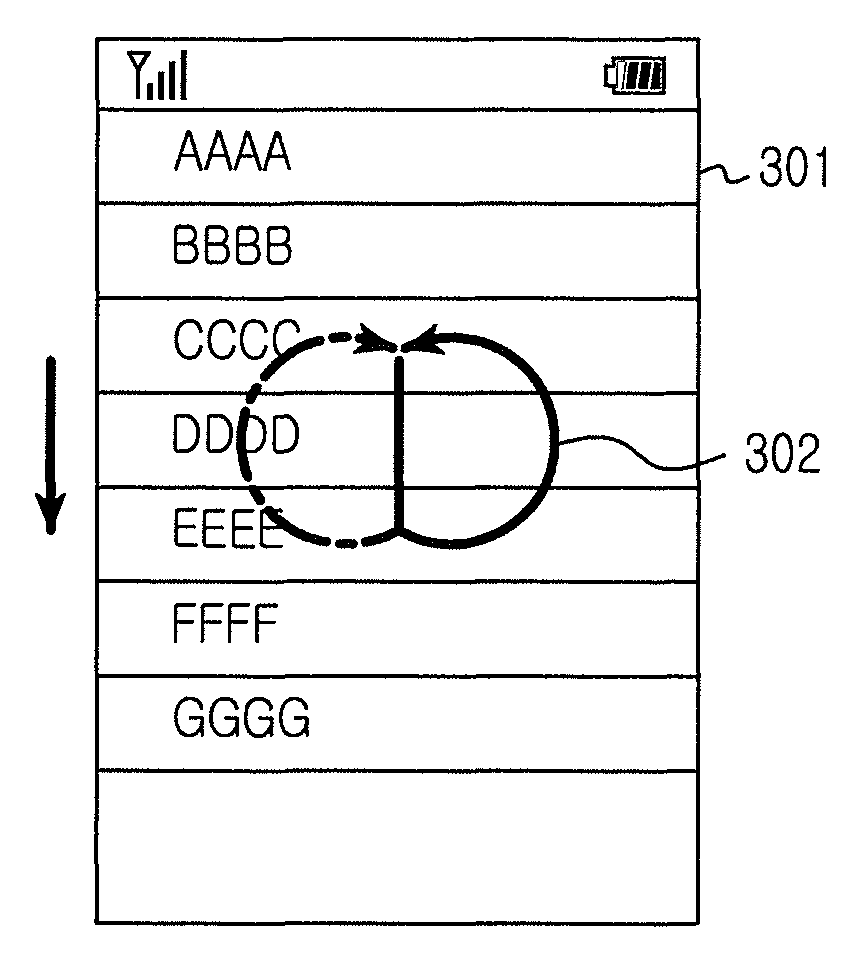 Scrolling method and apparatus for electronic device