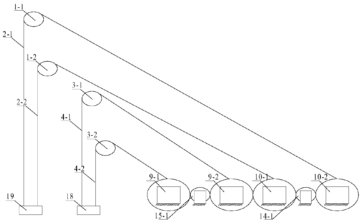 A deep shaft multi-rope winding hoist and winding method