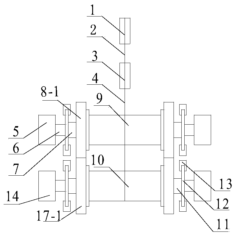 A deep shaft multi-rope winding hoist and winding method