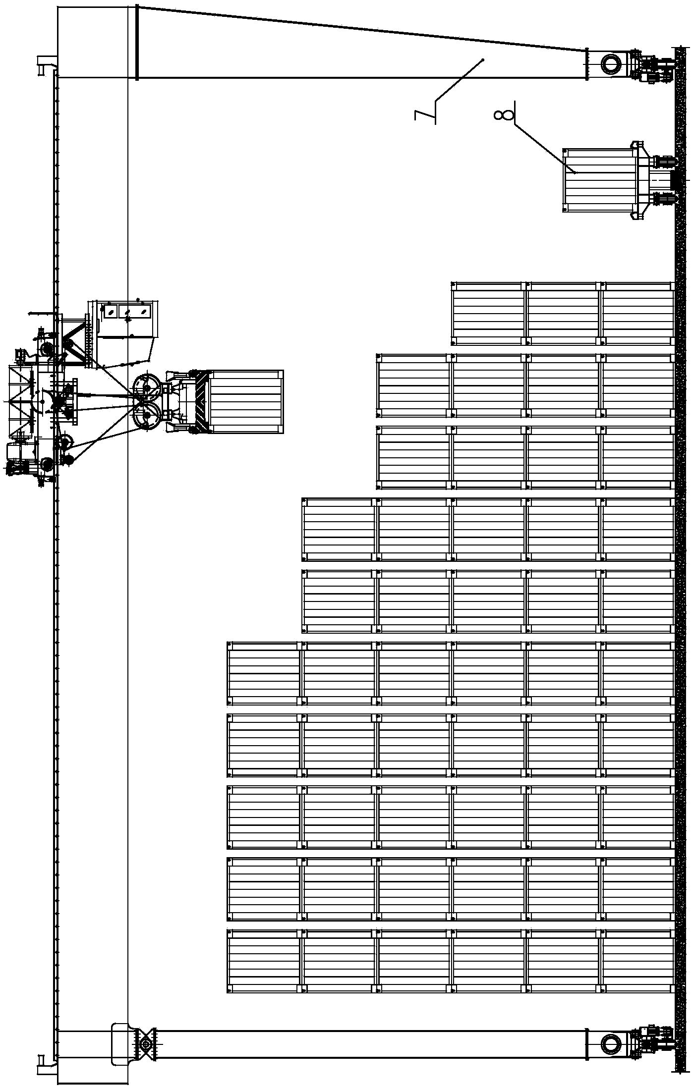 Magnetomotive container transfer vehicle