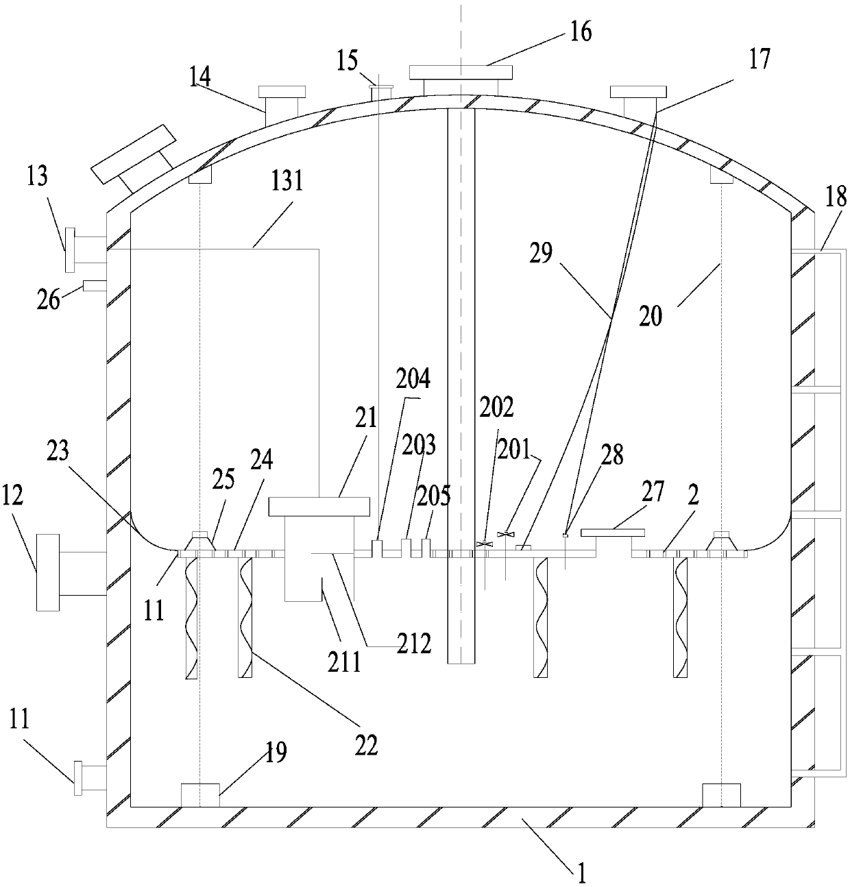 Tar ammonia water clarifying tank and tar ammonia water clarifying system