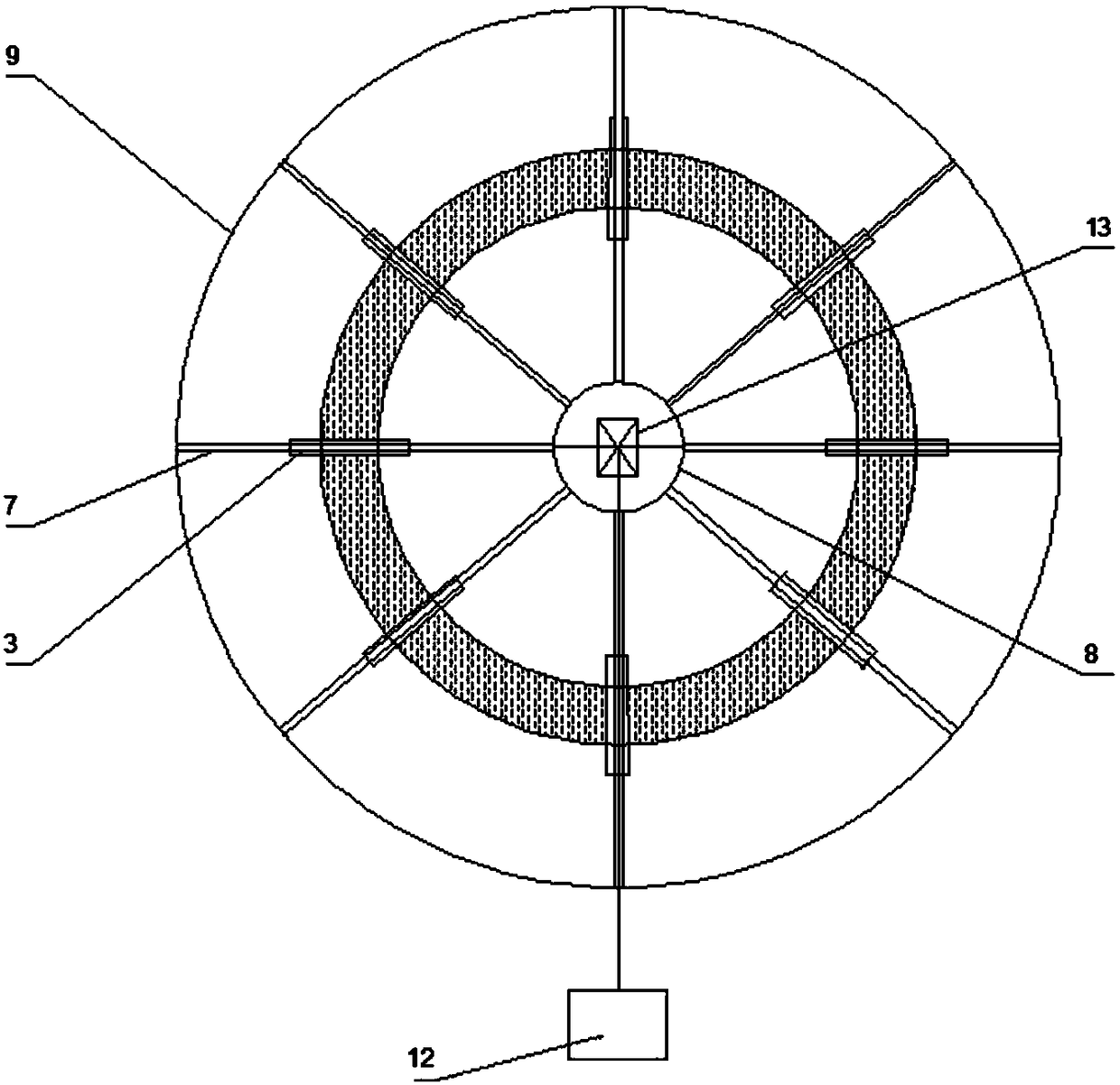 Chimney climbing formwork construction device and construction method