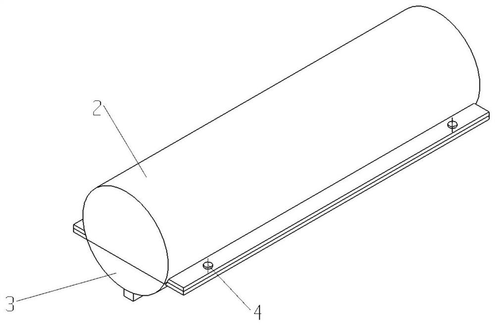 A horizontal split release mechanism for an underwater moored vehicle