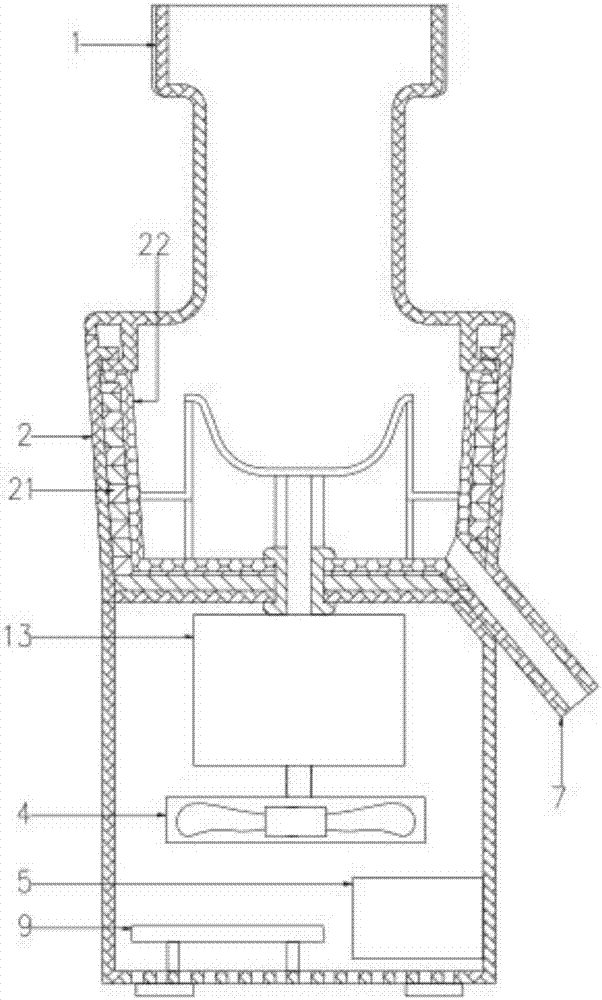 Food processing electric appliance with refrigeration function