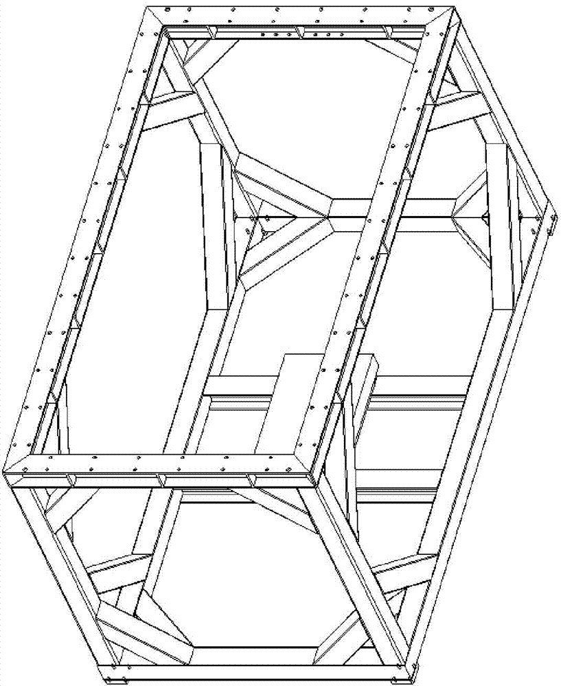 Six-degree-of-freedom gait simulation testing device