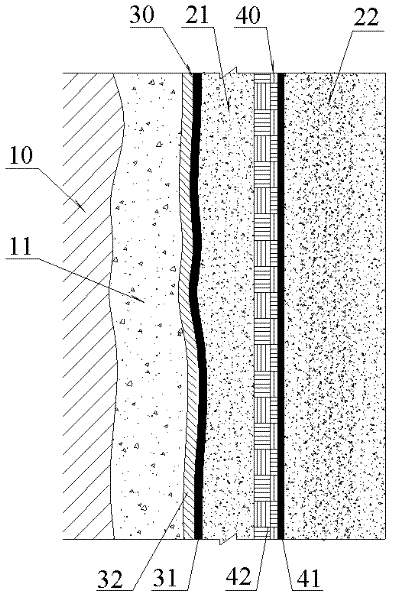 Heat-resistant lining structure of tunnel with high ground temperature