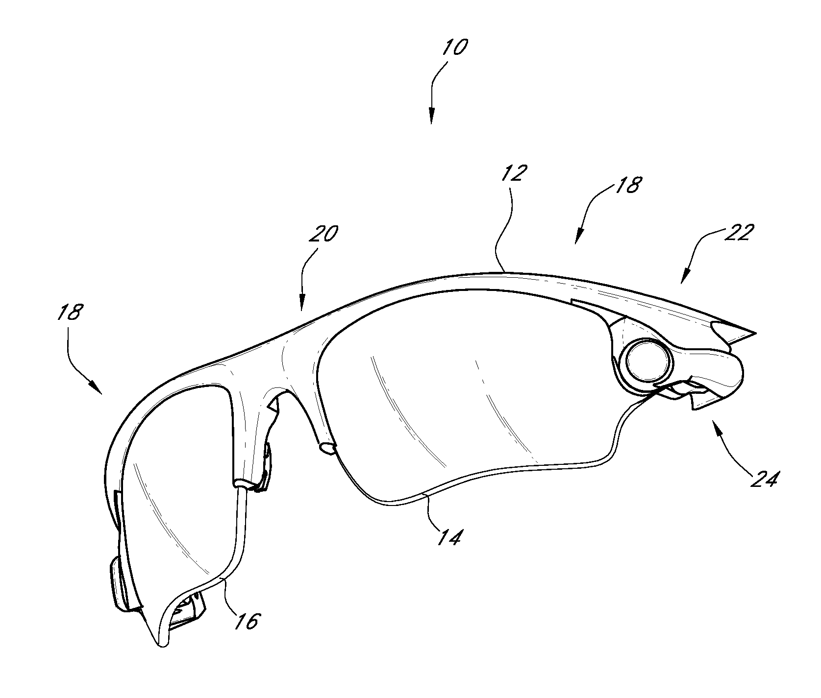 Eyewear with lens retention mechanism