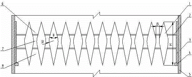 Common jujube seed-shaped grid type structured packing