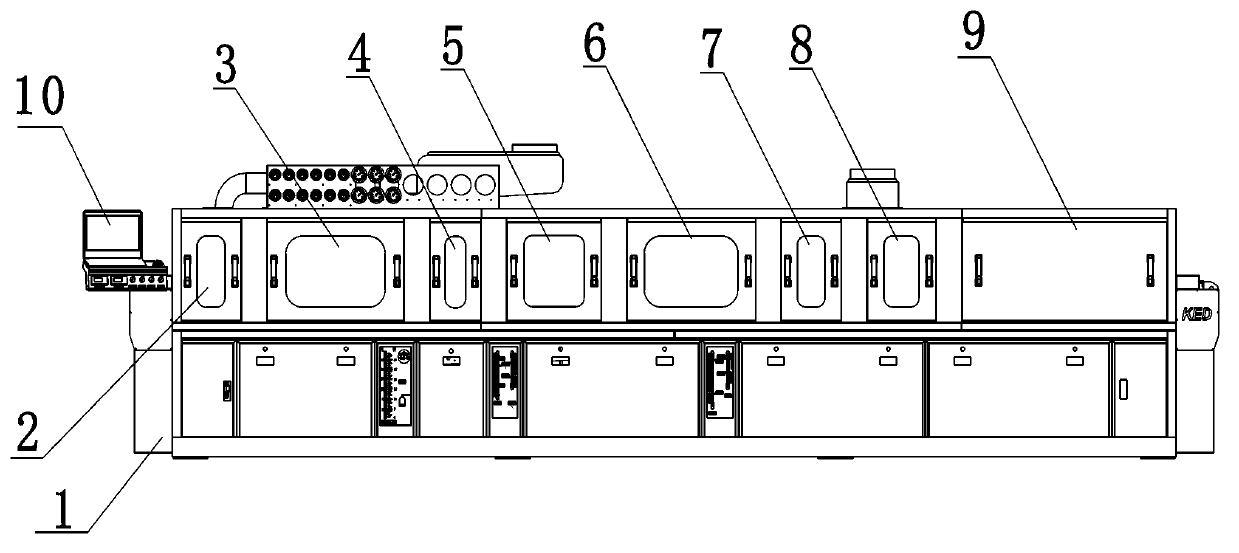 Printed circuit board assembly (PCBA) on-line cleaning machine