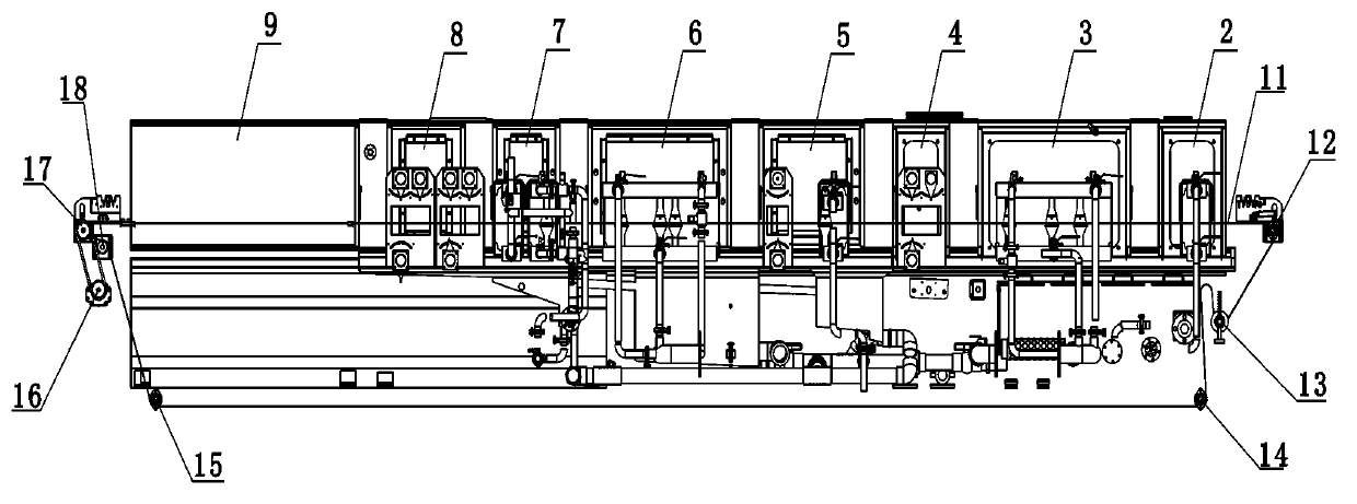 Printed circuit board assembly (PCBA) on-line cleaning machine