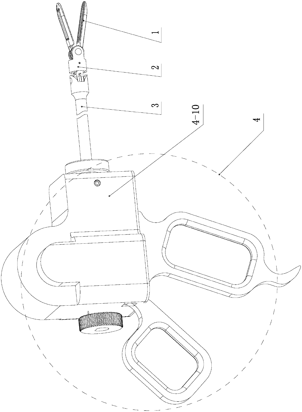 Handheld minimally-invasive surgical instrument with self-locking function