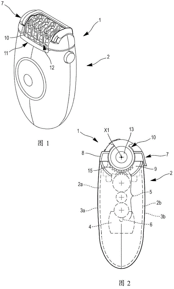 Epilation device comprising pivoting tweezers