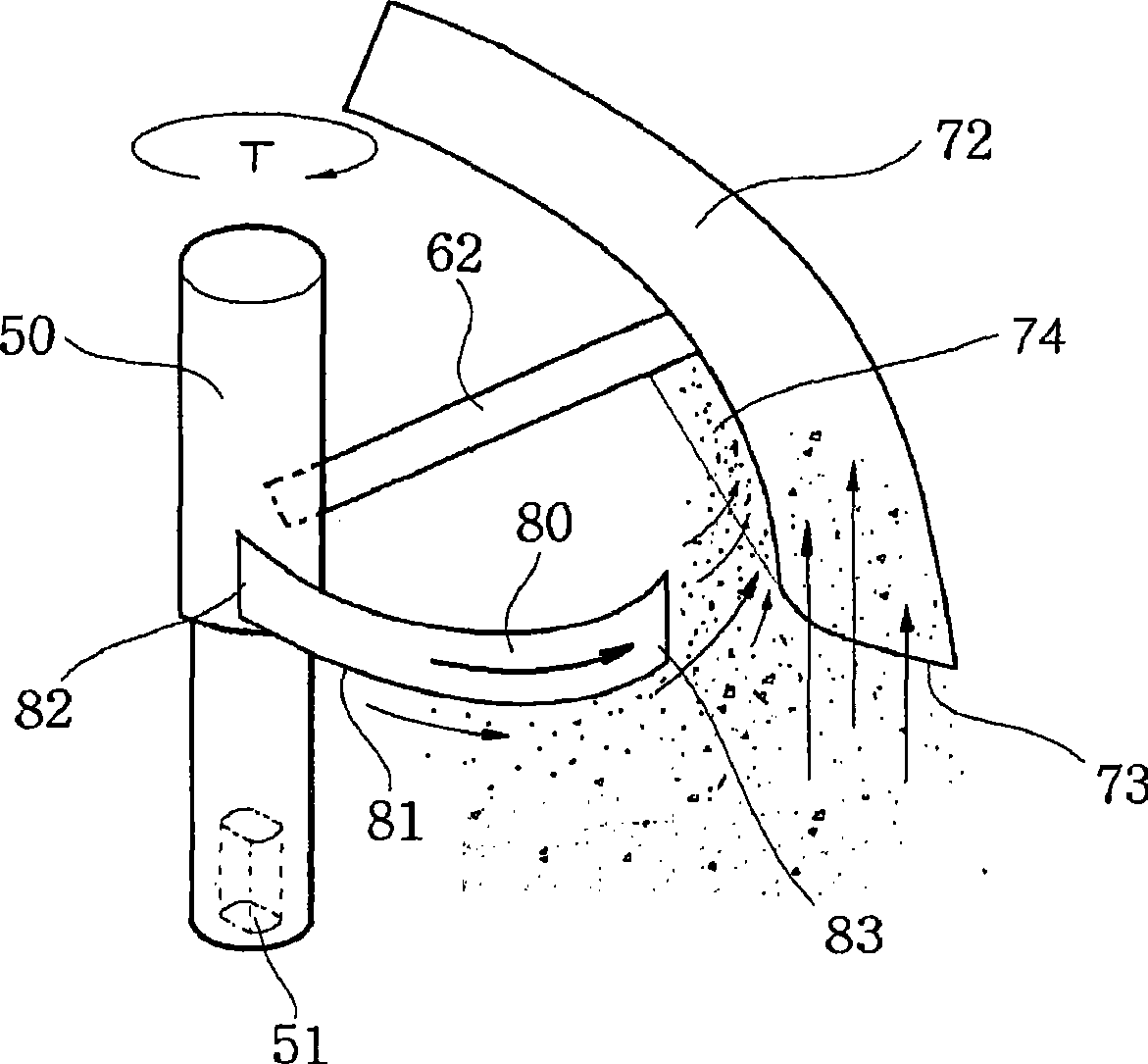 An agitator for treating organic waste