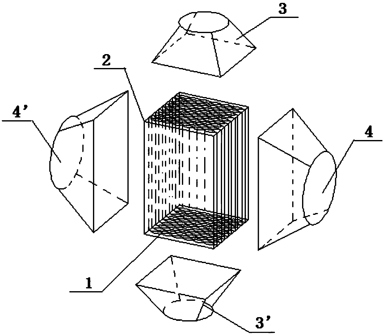 Composite-planar gas heat energy exchanger