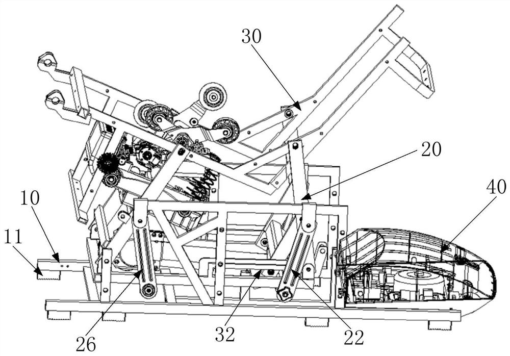 Massage armchair swinging structure and control method thereof