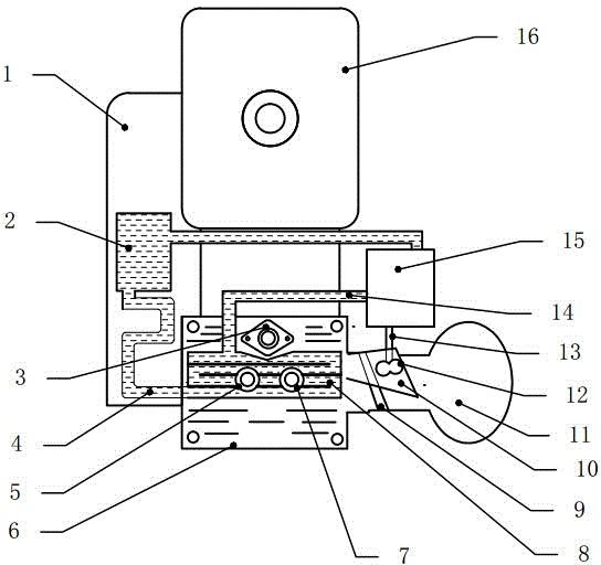 Water-cooling and air-cooing interactive type heat dissipation device for diesel engine