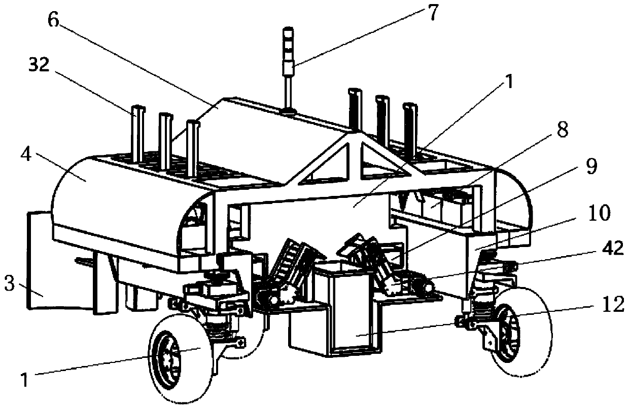 Self-propelled daylily picking machine