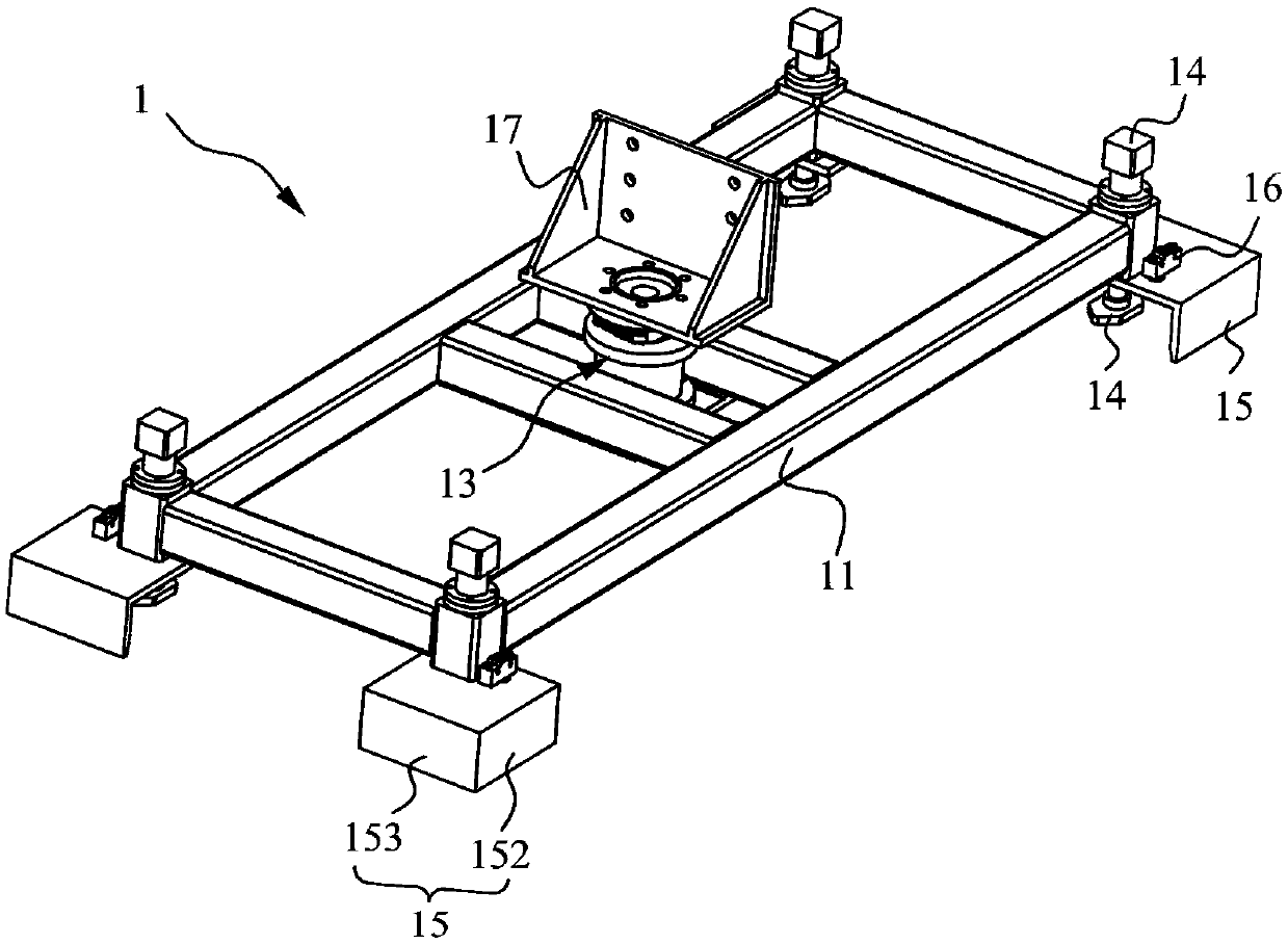 Container taking mechanism and container simulation testbed