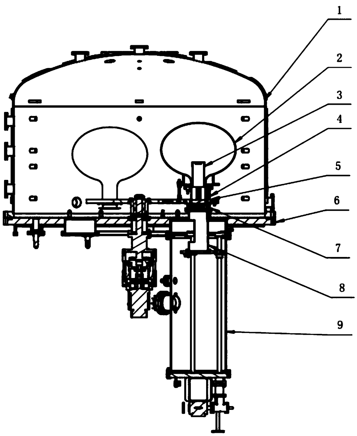 Multi-station automatic centering device under high-temperature and high-vacuum environment