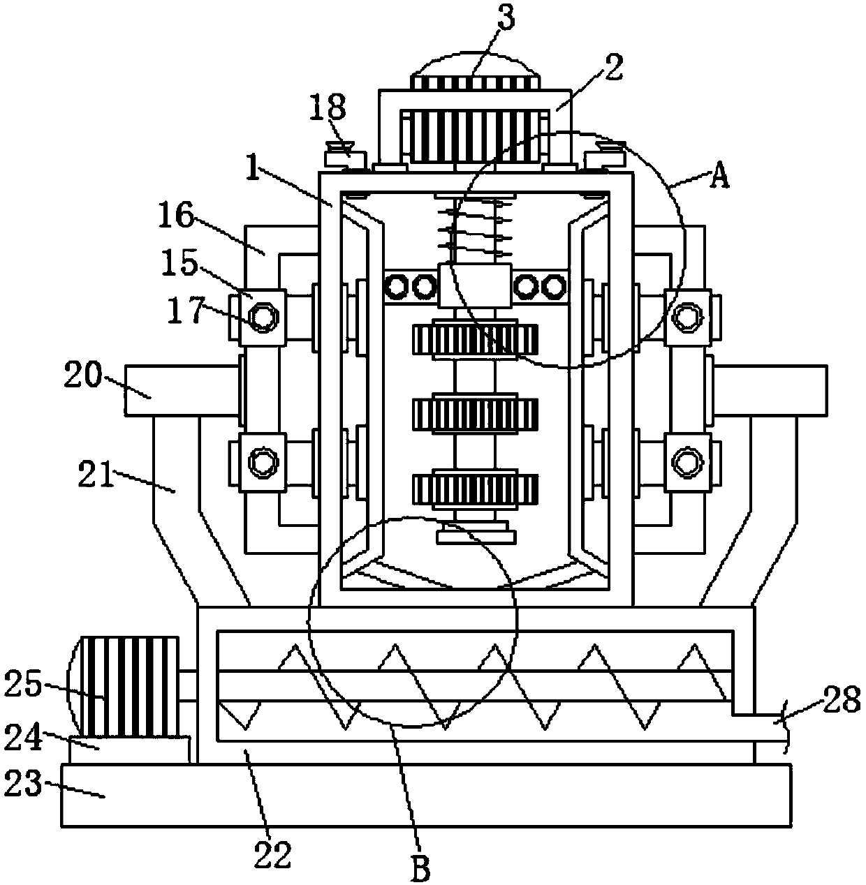 Mixing device long in service life