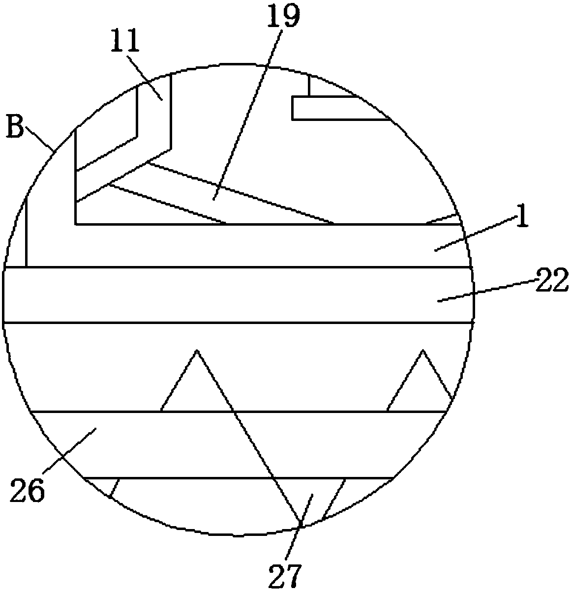 Mixing device long in service life