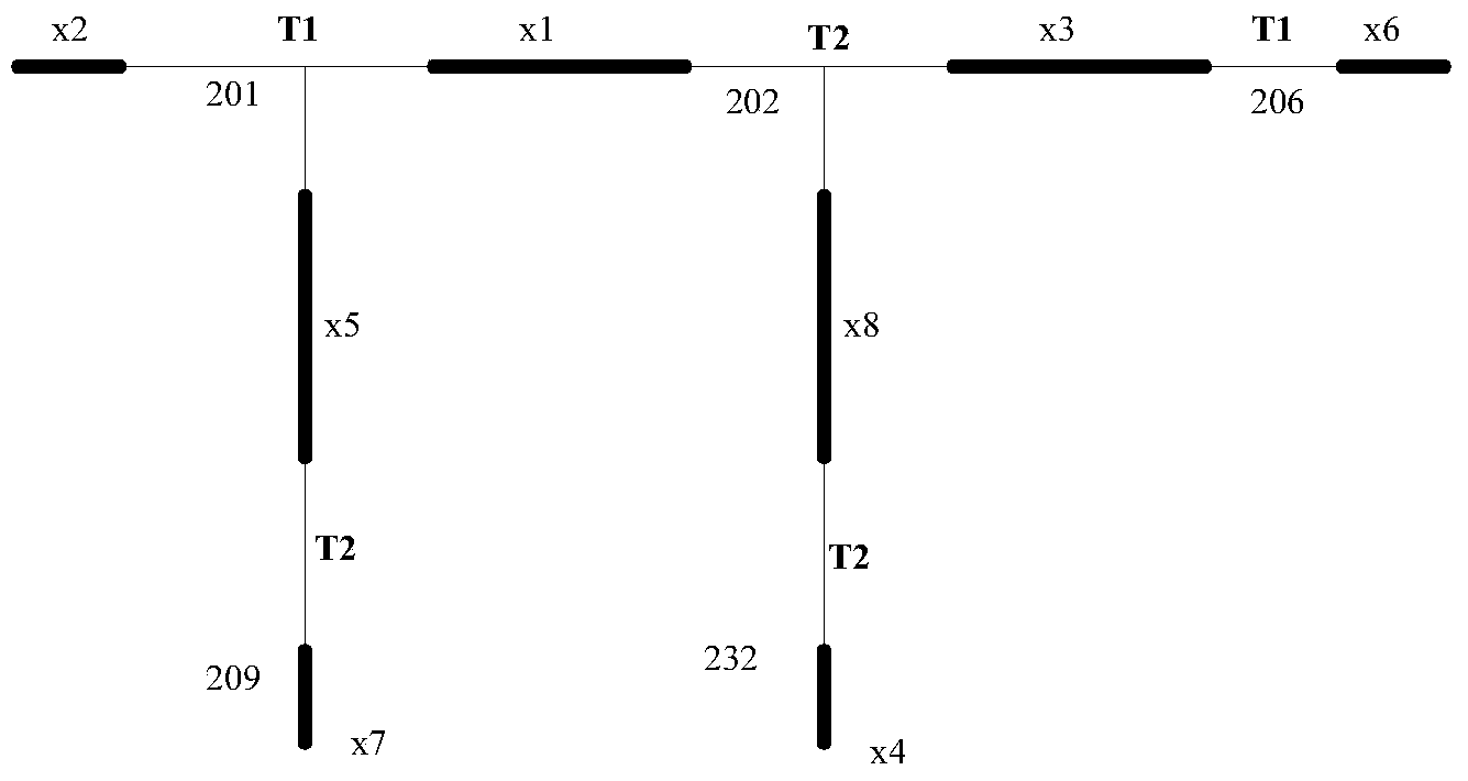 T-connection intensive drawing and automatic modeling method