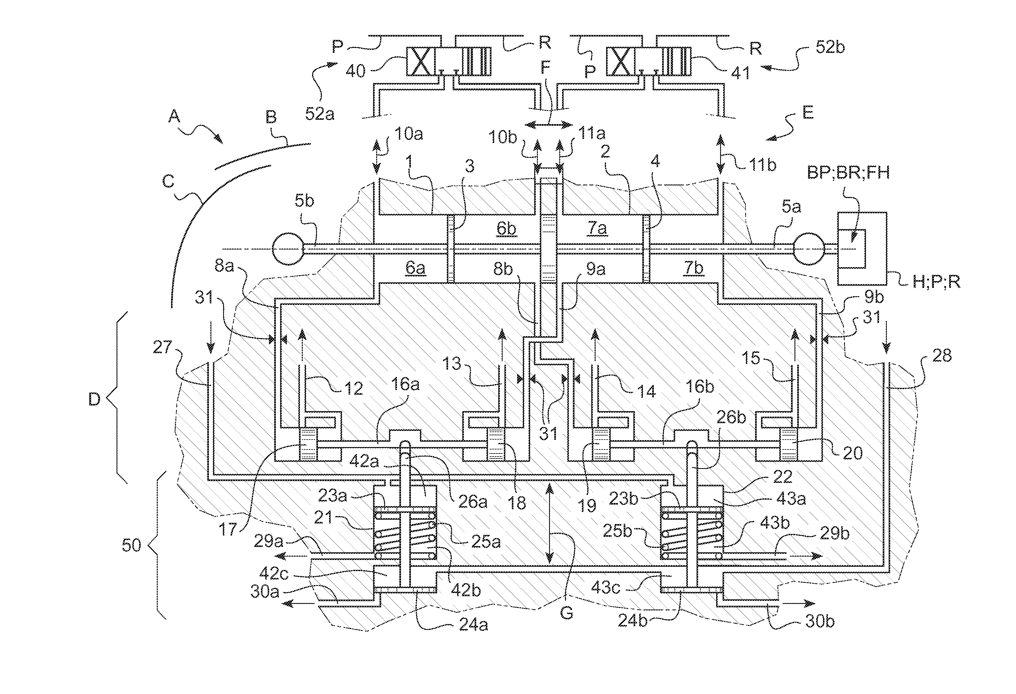 Flexible response secured mechanical balancing for multiple control actuators with a common output