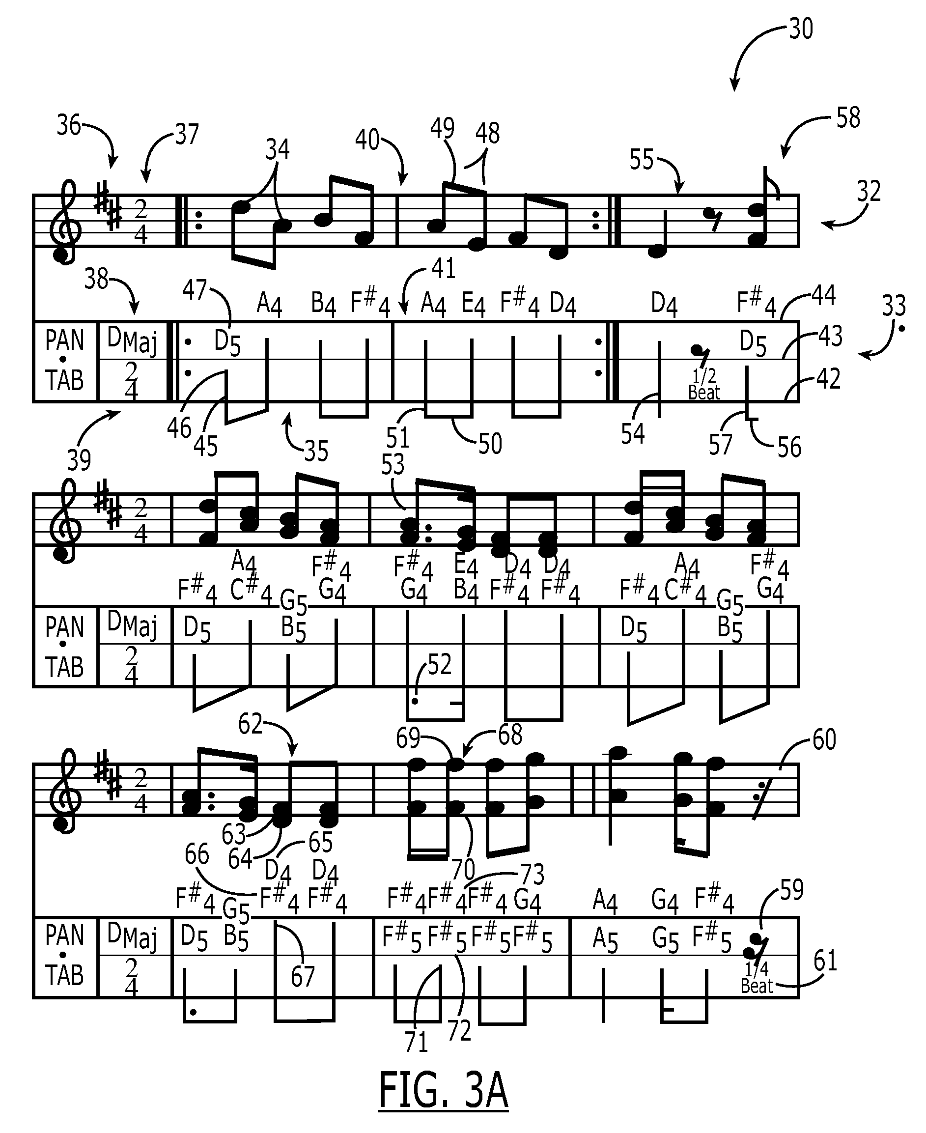 Steel Pan Tablature System and Associated Methods