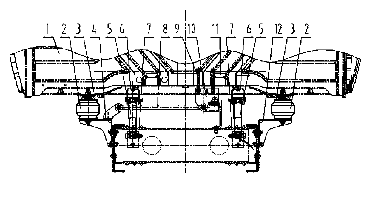 Rear overhang device of conventional cab