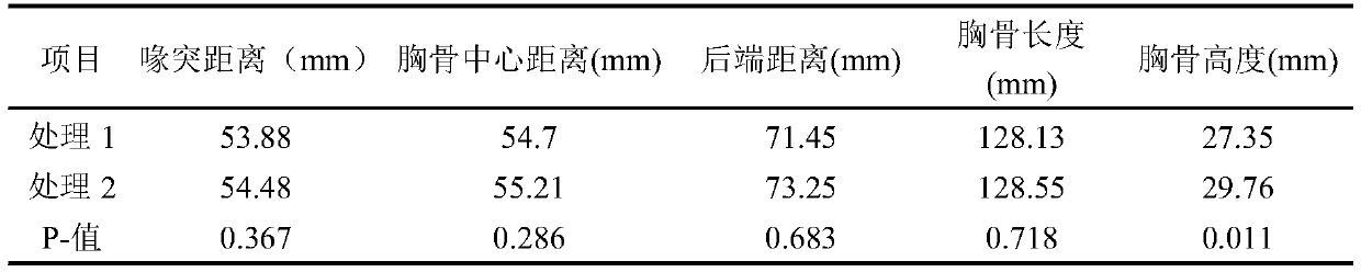 Compound premix for promoting calcification of meat duck breastbone