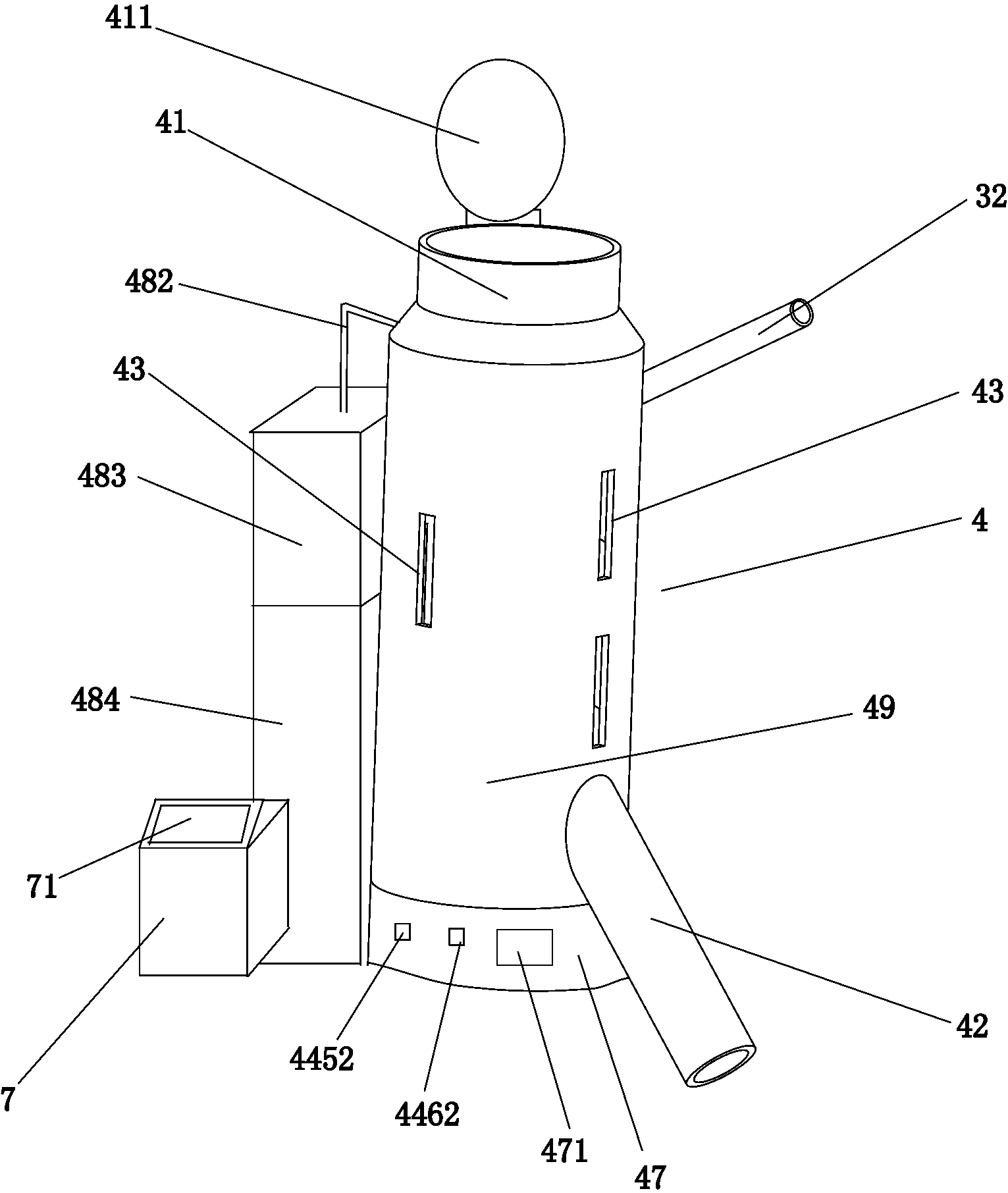 Carbon black and preparation device