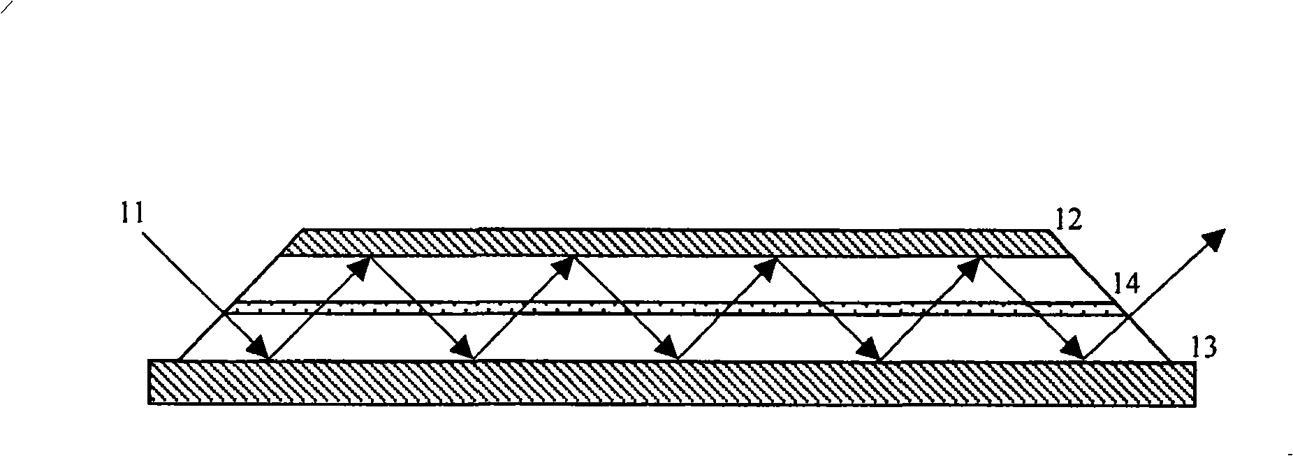 Micro-cavity optical amplifier structure of 980 nanometer semiconductor with high gain and low noise